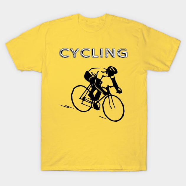 Cycling by man T-Shirt by Bharat Parv